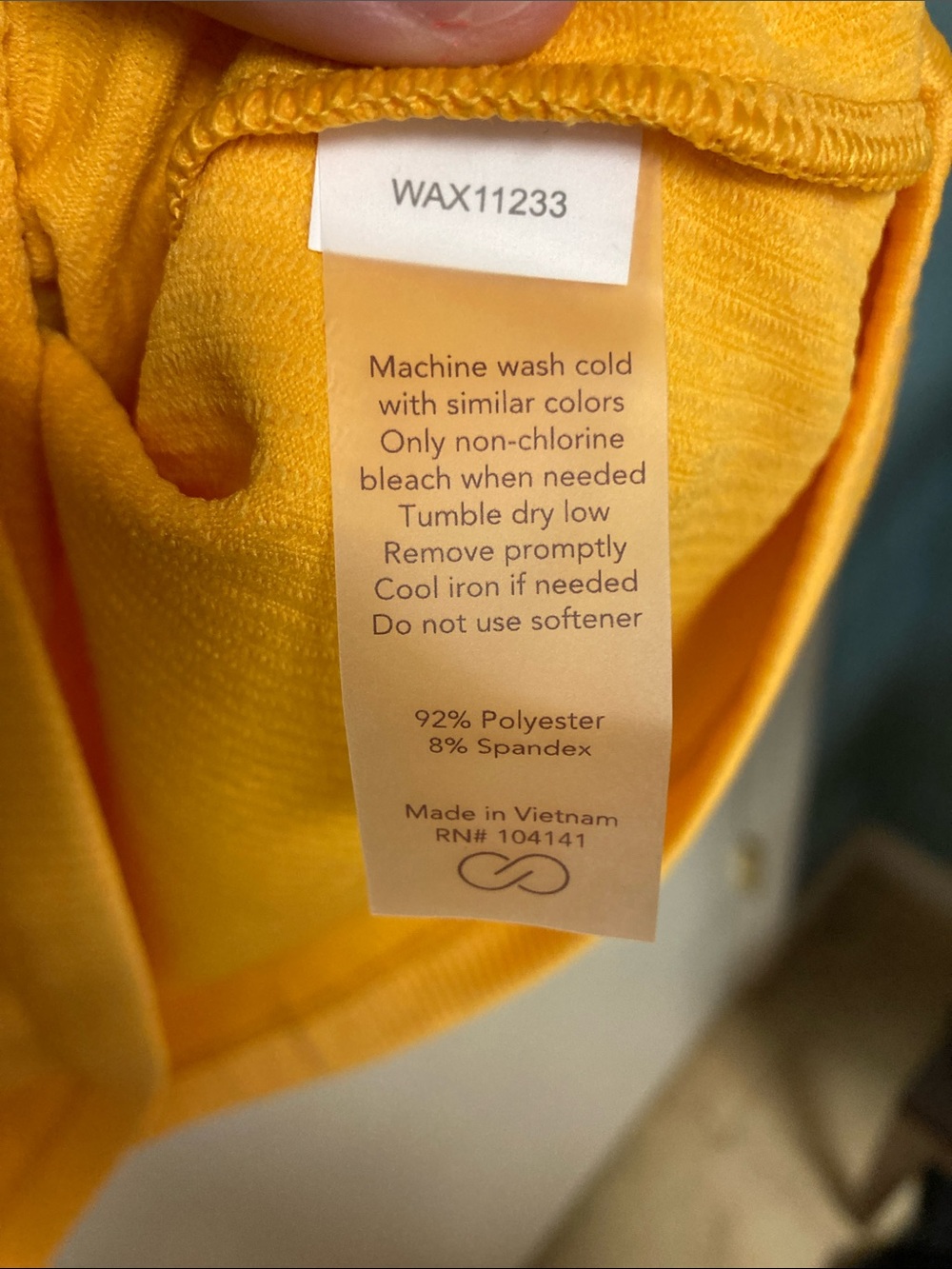 Calia Ribbed Tank Top - Yellow - Picture 4 of 4